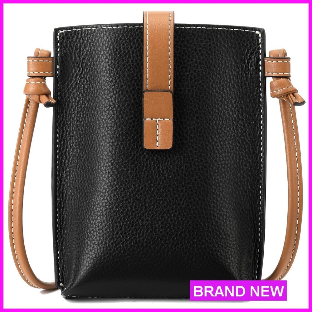 Small Leather Crossbody Phone Purse with Card Slot Minimalist Style
